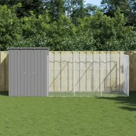 vidaxl-buda-dla-psa-z-wybiegiem-jasnoszara-165x455x181-cm-stal