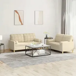 vidaxl-2-cz-komplet-wypoczynkowy-z-poduszkami-kremowy-tkanina
