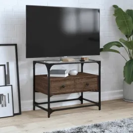 vidaxl-szafka-pod-tv-ze-szklanym-blatem-brazowy-dab-60x35x51-cm