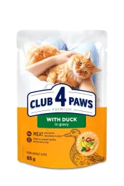 club-4-paws-adult-cat-z-kaczka-w-sosie-saszetka-85g