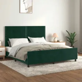 vidaxl-rama-lozka-bez-materaca-ciemnozielone-200x200-cm-aksamit