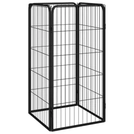 vidaxl-kojec-dla-psa-4-panele-czarny-50x100-cm-stalowy