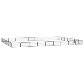 vidaxl-kojec-dla-psa-32-panele-czarny-100x50-cm-stal