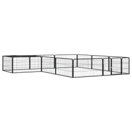 vidaxl-kojec-dla-psa-12-panele-czarny-100x50-cm-stal