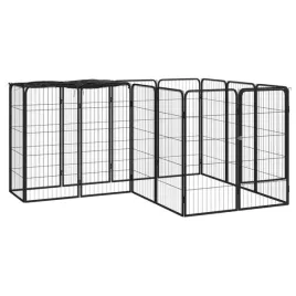 vidaxl-kojec-dla-psa-14-paneli-czarny-50x100-cm-stal