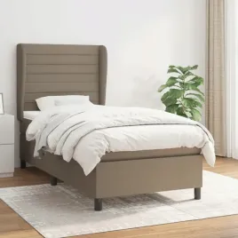 vidaxl-lozko-kontynentalne-z-materacem-taupe-tkanina-100x200-cm
