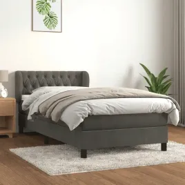 vidaxl-lozko-kontynentalne-z-materacem-ciemnoszary-aksamit-90x200-cm
