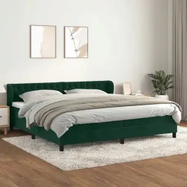 vidaxl-lozko-kontynentalne-z-materacem-zielone-aksamit-200x200-cm