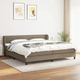 vidaxl-lozko-kontynentalne-z-materacem-taupe-tkanina-200x200-cm