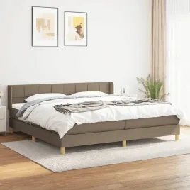 vidaxl-lozko-kontynentalne-z-materacem-taupe-tkanina-200x200-cm