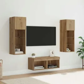 vidaxl-szafki-rtv-4-pcs-czarny-dab-material-drewnopochodny