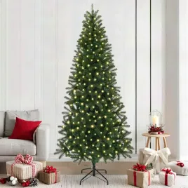 vidaxl-sztuczna-choinka-z-300-diodami-led-zielony-240-cm-pe-i-pvc