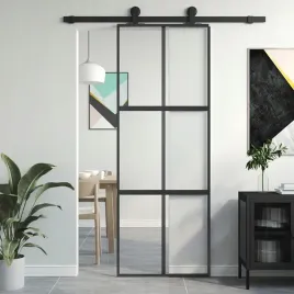 vidaxl-drzwi-przesuwne-czarne-76x205-cm-szklo-hartowane-aluminium