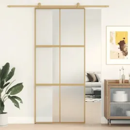 vidaxl-drzwi-przesuwne-zlote-90x205-cm-mrozone-szklo-esg-aluminium