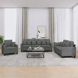 vidaxl-3-cz-komplet-wypoczynkowy-z-poduszkami-ciemnoszary-tkanina