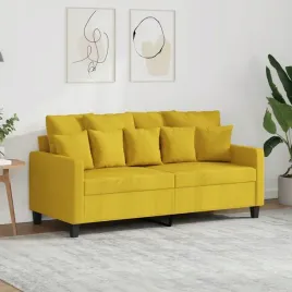 vidaxl-sofa-2-osobowa-jasnozolta-140-cm-tapicerowana-tkanina