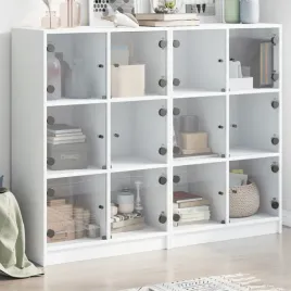 vidaxl-biblioteczka-z-drzwiczkami-biala-136x37x109-cm