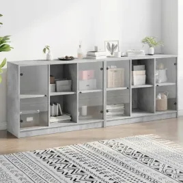 vidaxl-biblioteczka-z-drzwiczkami-szarosc-betonu-204x37x75-cm