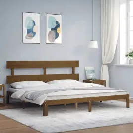vidaxl-rama-lozka-z-wezglowiem-miodowy-braz-200x200-cm-lite-drewno