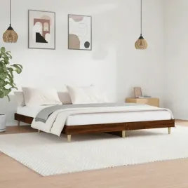 vidaxl-rama-lozka-bez-materaca-brazowy-dab-200x200-cm-drewno-klejone