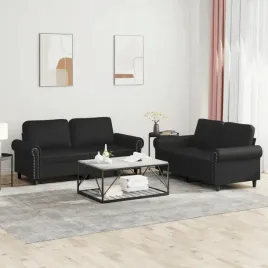 vidaxl-2-osobowa-sofa-z-poduszkami-czarna-sztuczna-skora