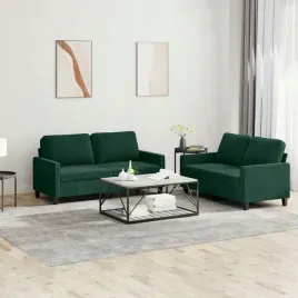 vidaxl-2-cz-komplet-wypoczynkowy-z-poduszkami-ciemnozielony-aksamit
