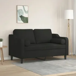 vidaxl-2-osobowa-sofa-z-poduszkami-czarna-120-cm-tkanina