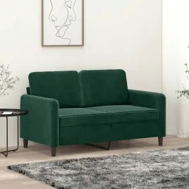 vidaxl-sofa-2-osobowa-ciemnozielona-120-cm-tapicerowana-aksamitem