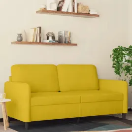 vidaxl-sofa-2-osobowa-zolta-140-cm-tapicerowana-aksamitem