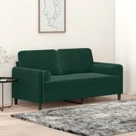 vidaxl-2-osobowa-sofa-z-poduszkami-ciemnozielona-140-cm-aksamit