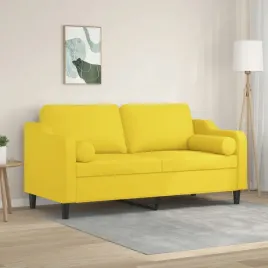 vidaxl-2-osobowa-sofa-z-poduszkami-jasnozolta-140-cm-tkanina
