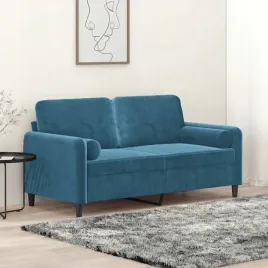 vidaxl-2-osobowa-sofa-z-poduszkami-niebieska-140-cm-aksamit