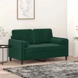 vidaxl-2-osobowa-sofa-z-poduszkami-ciemnozielona-120-cm-aksamit