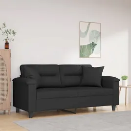 vidaxl-2-osobowa-sofa-z-poduszkami-czarna-140-cm-mikrofibra