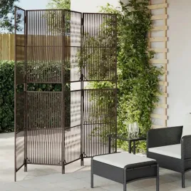 vidaxl-parawan-4-panelowy-brazowy-polirattan