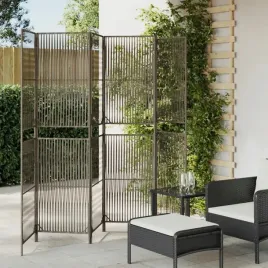vidaxl-parawan-6-panelowy-szary-polirattan