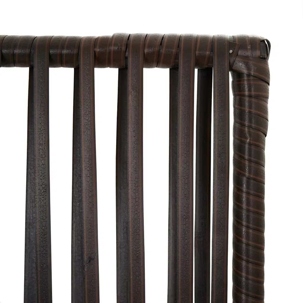 vidaxl-parawan-5-panelowy-brazowy-polirattan-stan-nowy