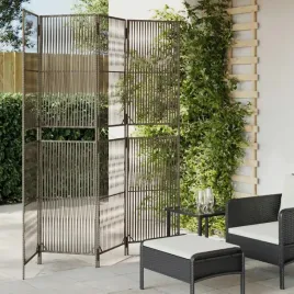 vidaxl-parawan-4-panelowy-szary-polirattan