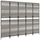 vidaxl-parawan-5-panelowy-brazowy-polirattan-szerokosc-skrzydla-49-cm