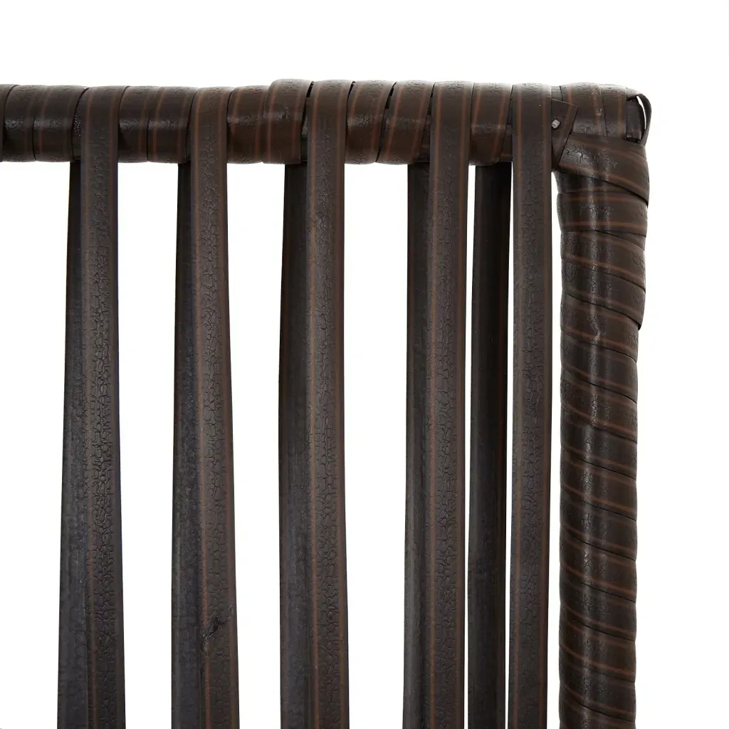 vidaxl-parawan-5-panelowy-brazowy-polirattan-stan-nowy