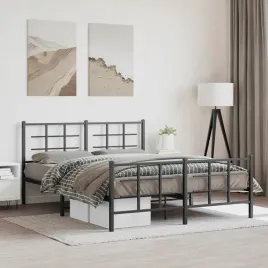 vidaxl-metalowa-rama-lozka-z-wezglowiem-i-zanozkiem-czarna-150x200cm
