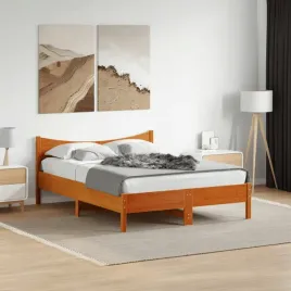 vidaxl-rama-lozka-bez-materaca-woskowy-braz-135x190-cm-lita-sosna