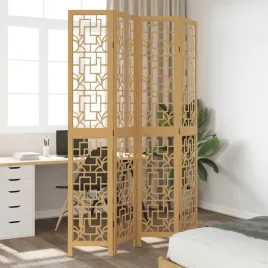 vidaxl-parawan-pokojowy-4-panelowy-brazowy-lite-drewno-paulowni