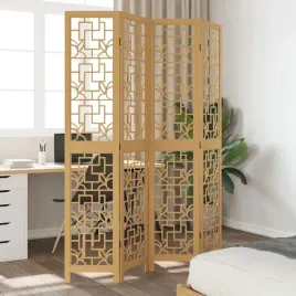 vidaxl-parawan-pokojowy-4-panelowy-brazowy-lite-drewno-paulowni