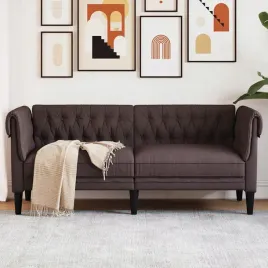 vidaxl-sofa-chesterfield-dwuosobowa-ciemnobrazowa-obita-tkanina