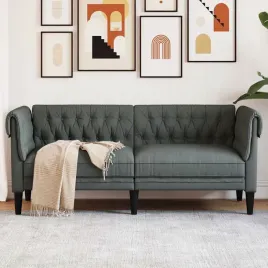 vidaxl-sofa-chesterfield-dwuosobowa-ciemnoszara-obita-tkanina