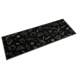 vidaxl-dywanik-kuchenny-z-motywem-morning-czarny-60x180-cm
