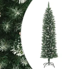 vidaxl-sztuczna-waska-choinka-ze-stojakiem-240-cm-pvc