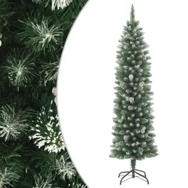 vidaxl-sztuczna-waska-choinka-ze-stojakiem-180-cm-pvc