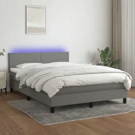 vidaxl-lozko-kontynentalne-z-materacem-ciemnoszara-tkanina-140x190cm